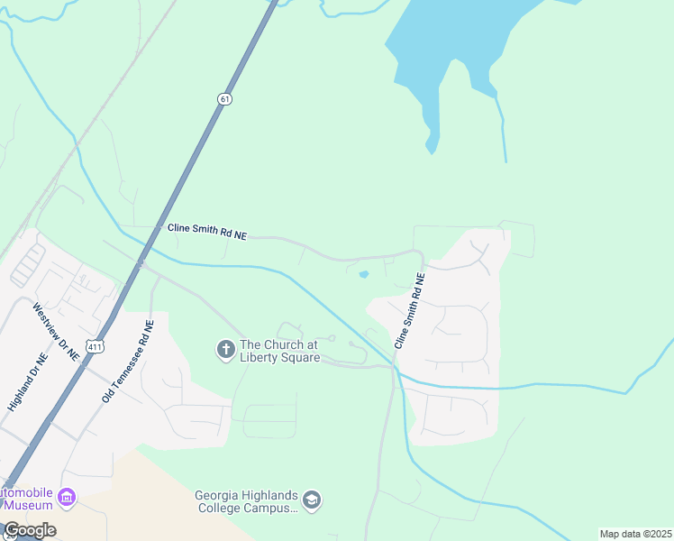 map of restaurants, bars, coffee shops, grocery stores, and more near 88 Cline Smith Road Northeast in Cartersville