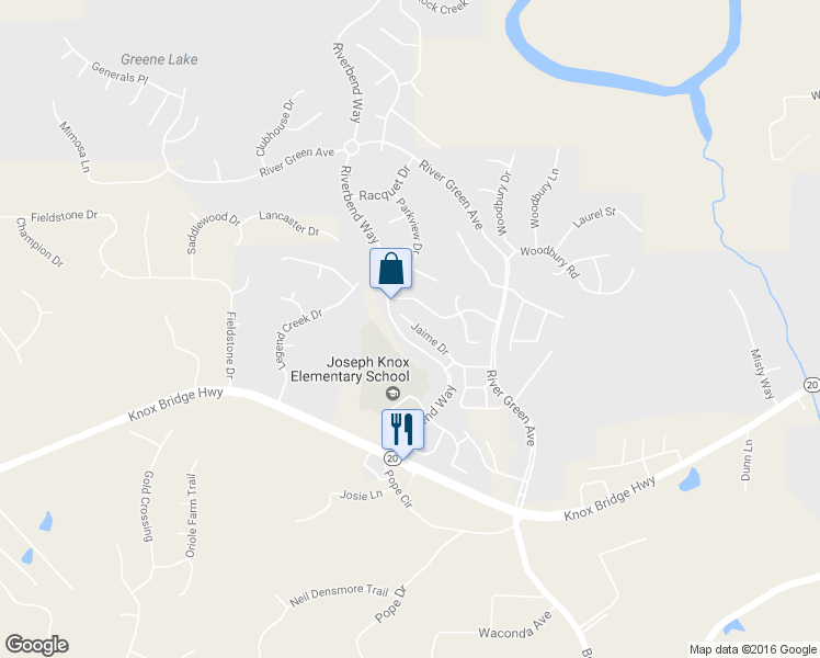 map of restaurants, bars, coffee shops, grocery stores, and more near 143 Jaime Drive in Canton
