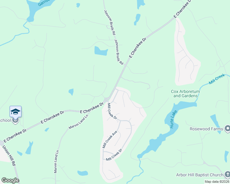 map of restaurants, bars, coffee shops, grocery stores, and more near 213 Toonigh Way in Canton