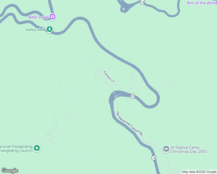 map of restaurants, bars, coffee shops, grocery stores, and more near 1872 Old Waterman Canyon Road in San Bernardino