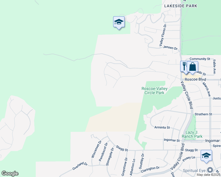 map of restaurants, bars, coffee shops, grocery stores, and more near 24365 Sterling Ranch Road in Los Angeles