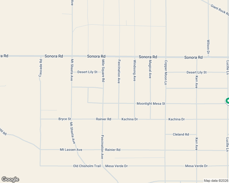 map of restaurants, bars, coffee shops, grocery stores, and more near 1920 Fascination Avenue in Joshua Tree
