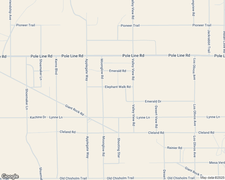 map of restaurants, bars, coffee shops, grocery stores, and more near 68365 Emerald Drive in Twentynine Palms