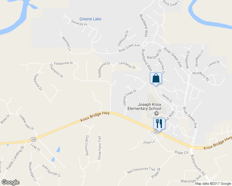 map of restaurants, bars, coffee shops, grocery stores, and more near 105 Bridle Court in Canton