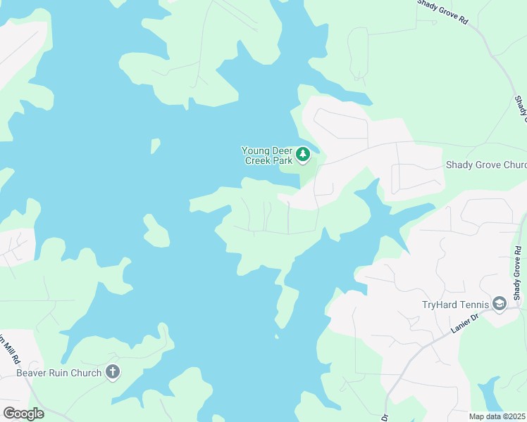 map of restaurants, bars, coffee shops, grocery stores, and more near 7530 Heard Road in Cumming