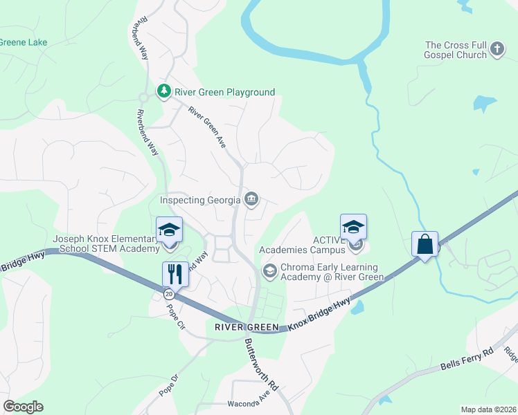 map of restaurants, bars, coffee shops, grocery stores, and more near 315 Willow Walk in Canton