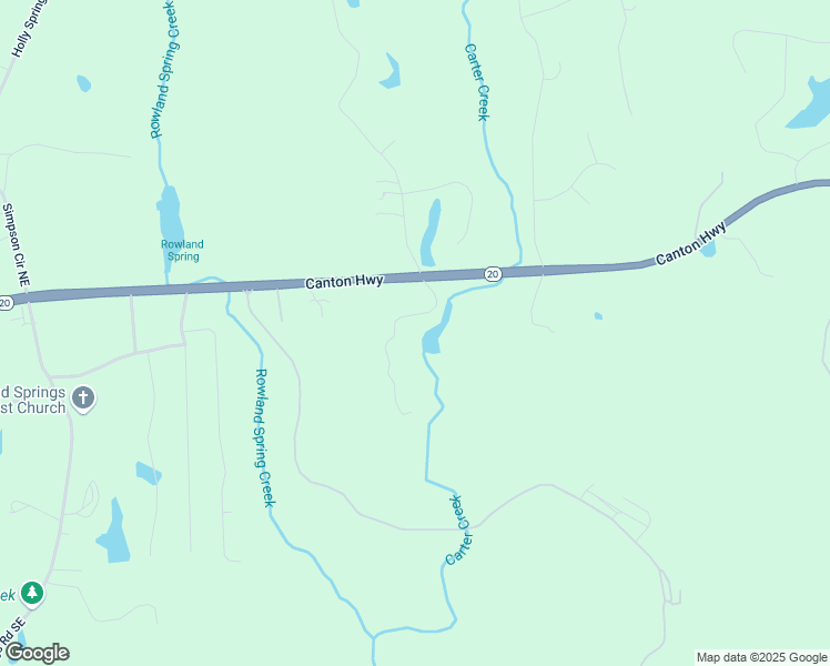 map of restaurants, bars, coffee shops, grocery stores, and more near 5894 Georgia 20 in Cartersville
