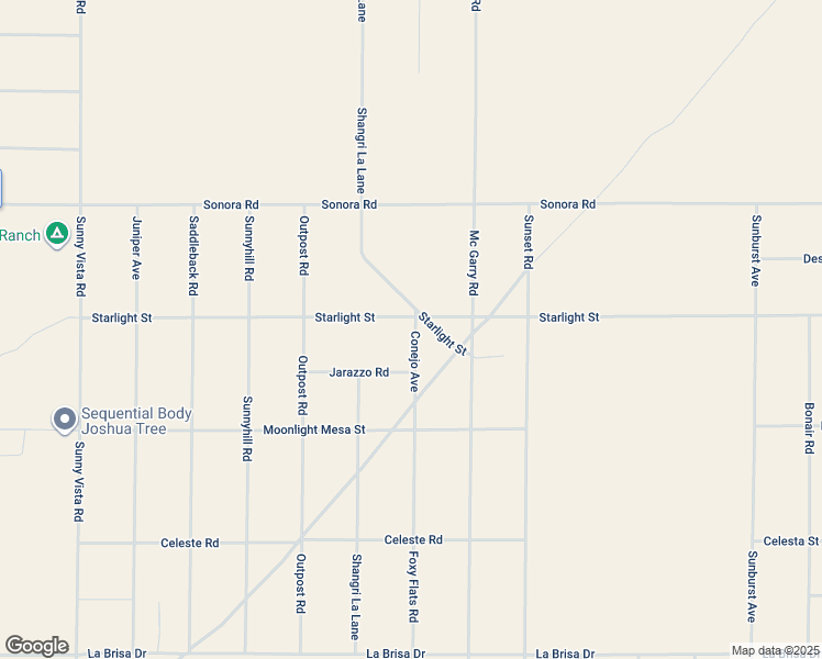 map of restaurants, bars, coffee shops, grocery stores, and more near 61474 Jarazzo Road in Joshua Tree