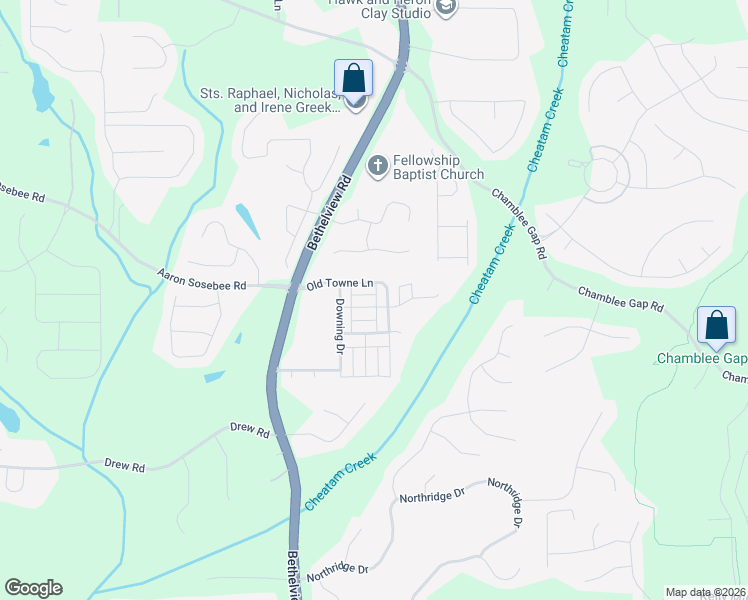 map of restaurants, bars, coffee shops, grocery stores, and more near 3625 Livery Lane in Cumming