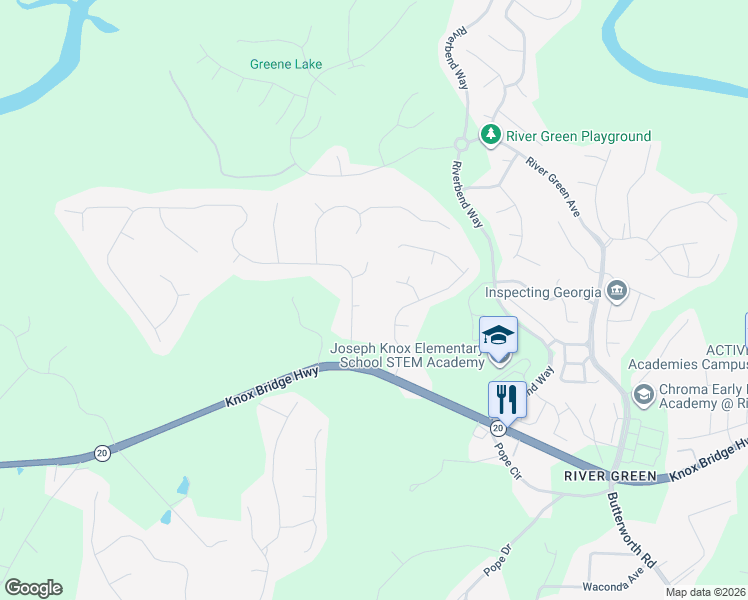 map of restaurants, bars, coffee shops, grocery stores, and more near 105 Bridle Court in Canton