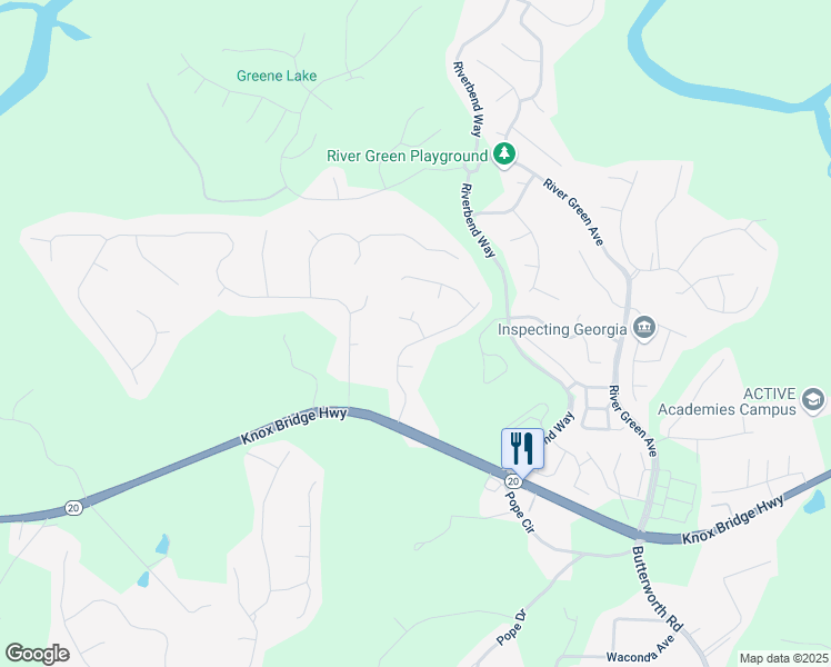 map of restaurants, bars, coffee shops, grocery stores, and more near 501 Fable Lane in Canton