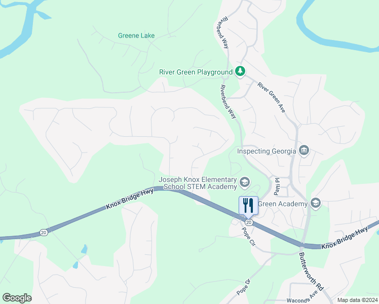 map of restaurants, bars, coffee shops, grocery stores, and more near 505 Fable Lane in Canton