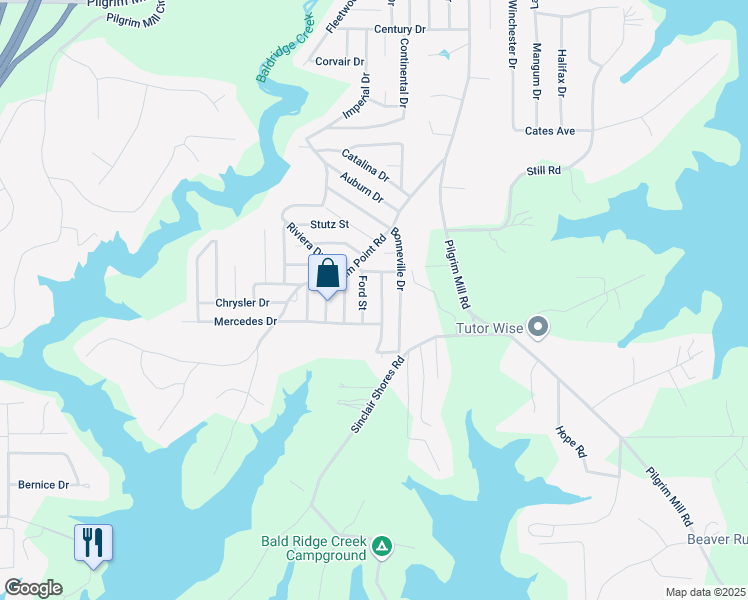 map of restaurants, bars, coffee shops, grocery stores, and more near 4670 Brookwood Drive in Cumming