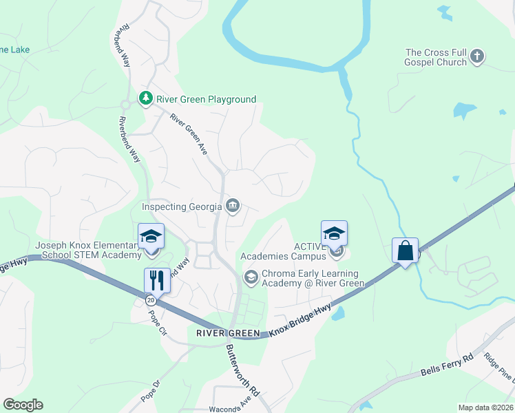 map of restaurants, bars, coffee shops, grocery stores, and more near 123 Chestnut Drive in Canton