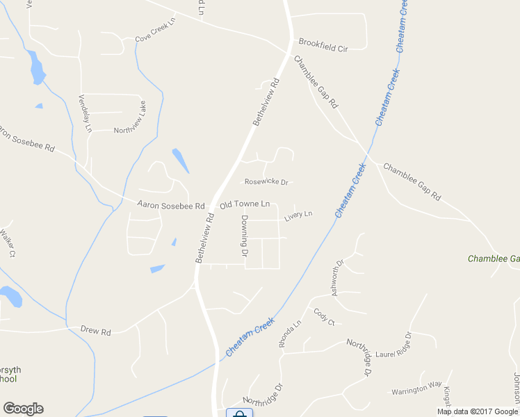 map of restaurants, bars, coffee shops, grocery stores, and more near 3524 Old Towne Lane in Cumming