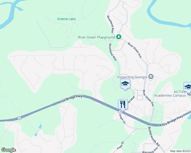 map of restaurants, bars, coffee shops, grocery stores, and more near 503 Fable Lane in Canton