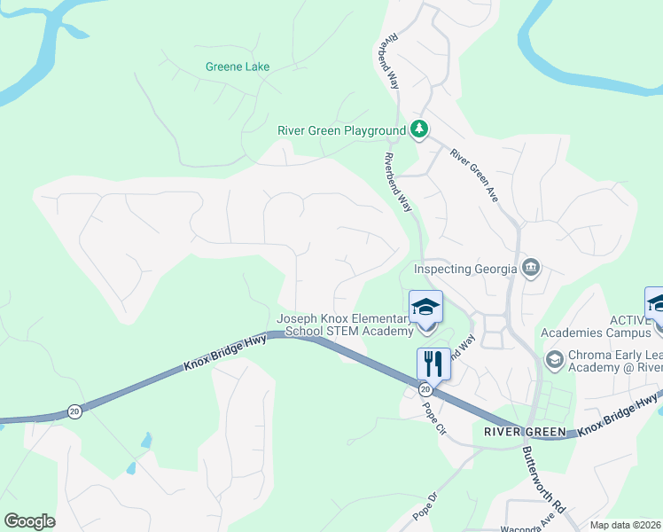 map of restaurants, bars, coffee shops, grocery stores, and more near 505 Fable Lane in Canton