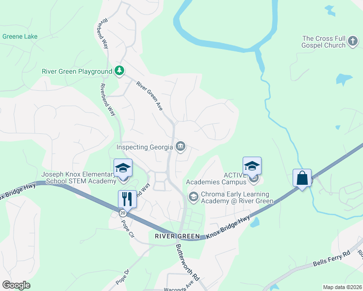 map of restaurants, bars, coffee shops, grocery stores, and more near 300 New Point Lane in Canton