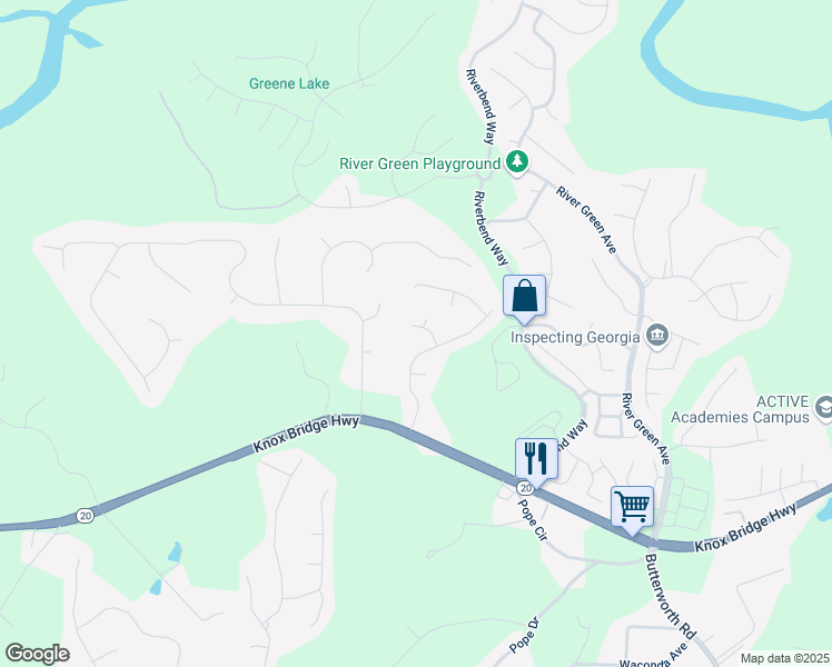 map of restaurants, bars, coffee shops, grocery stores, and more near 503 Fable Lane in Canton