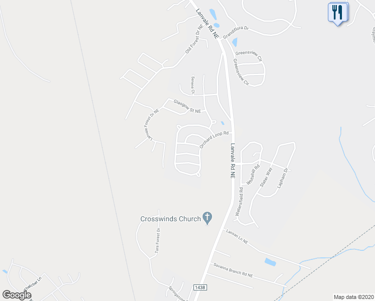 map of restaurants, bars, coffee shops, grocery stores, and more near 3120 Thistlewood Drive Northeast in Leland