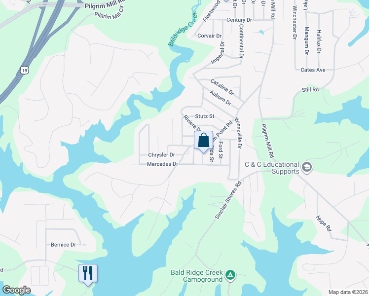 map of restaurants, bars, coffee shops, grocery stores, and more near 4935 Comet Street in Cumming