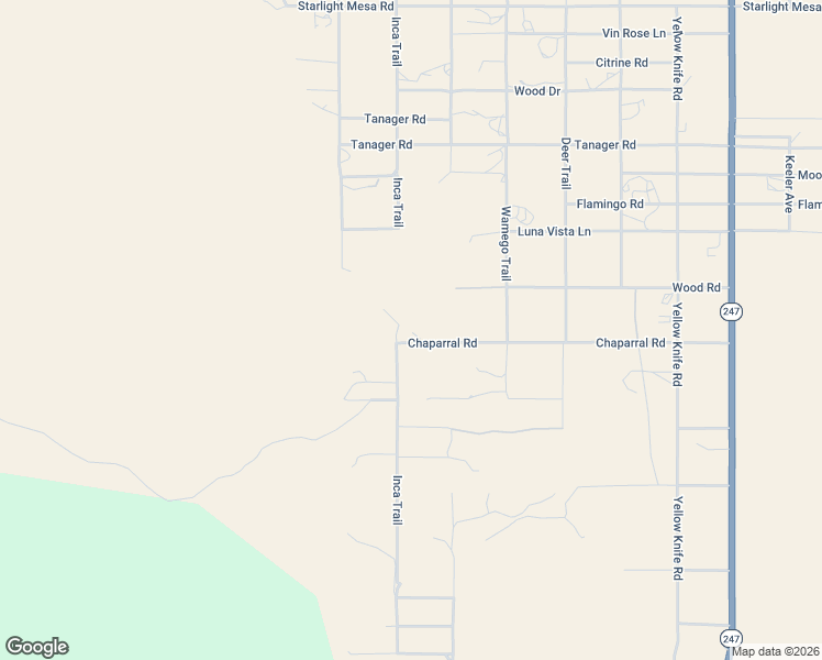 map of restaurants, bars, coffee shops, grocery stores, and more near 55525 Wood Road in Yucca Valley