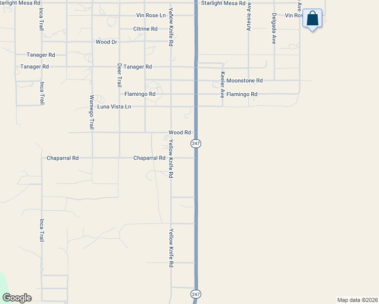 map of restaurants, bars, coffee shops, grocery stores, and more near 1901 Old Woman Springs Road in Yucca Valley