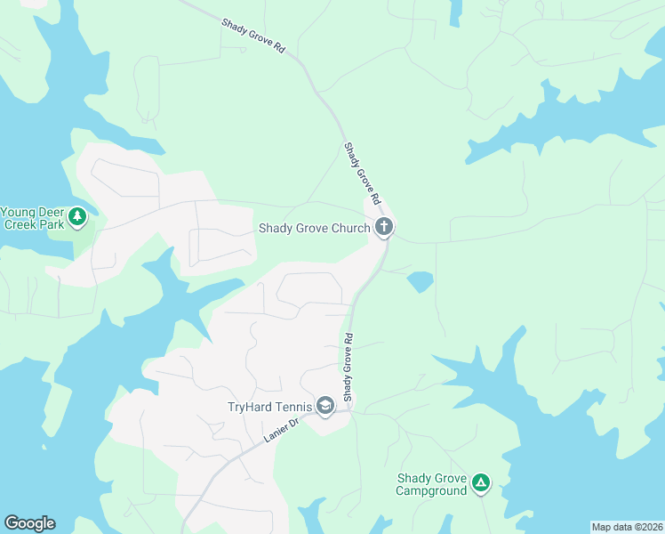 map of restaurants, bars, coffee shops, grocery stores, and more near 7250 Serenity Place in Cumming