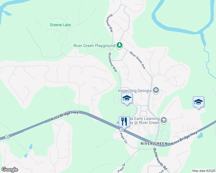 map of restaurants, bars, coffee shops, grocery stores, and more near 137 Legend Creek Drive in Canton