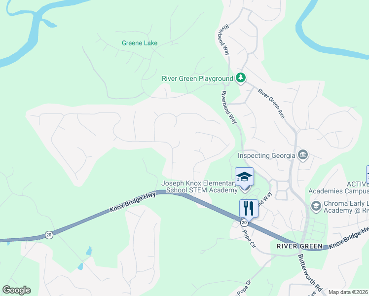 map of restaurants, bars, coffee shops, grocery stores, and more near 508 Fable Lane in Canton