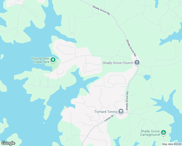 map of restaurants, bars, coffee shops, grocery stores, and more near 7350 Pine Valley Road in Cumming