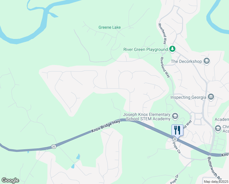 map of restaurants, bars, coffee shops, grocery stores, and more near 1045 Fieldstone Drive in Canton
