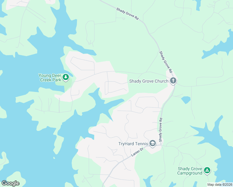 map of restaurants, bars, coffee shops, grocery stores, and more near 7350 Pine Valley Road in Cumming