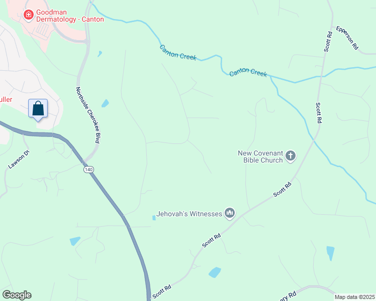 map of restaurants, bars, coffee shops, grocery stores, and more near 150 Karina Place in Canton
