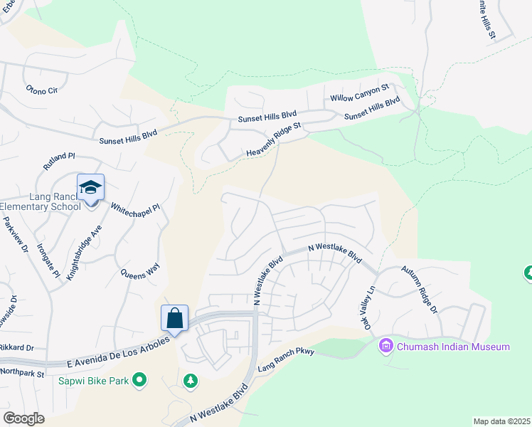 map of restaurants, bars, coffee shops, grocery stores, and more near 2917 Eagles Claw Avenue in Thousand Oaks