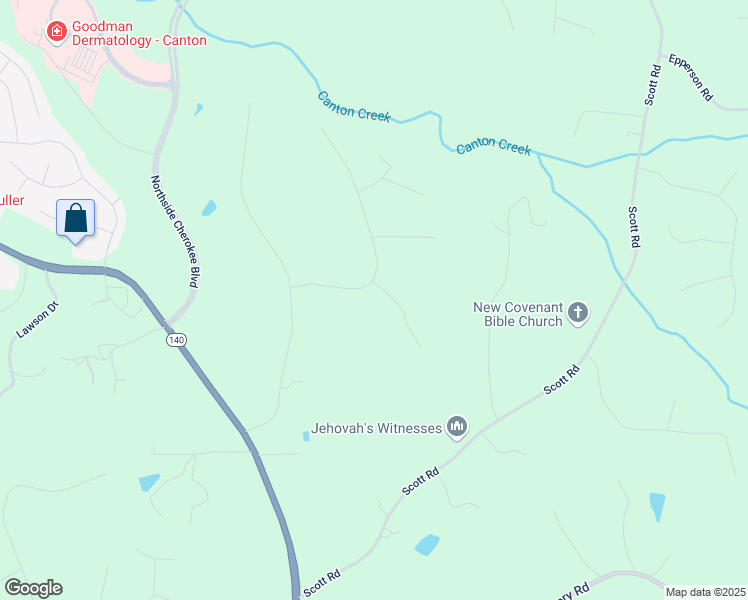 map of restaurants, bars, coffee shops, grocery stores, and more near 150 Karina Place in Canton
