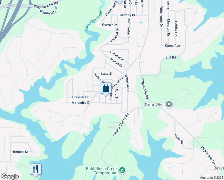 map of restaurants, bars, coffee shops, grocery stores, and more near 4605 Olds Street in Cumming