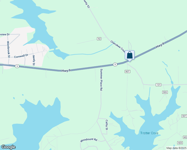 map of restaurants, bars, coffee shops, grocery stores, and more near 4920 Deer Run Road in Cedar Bluff