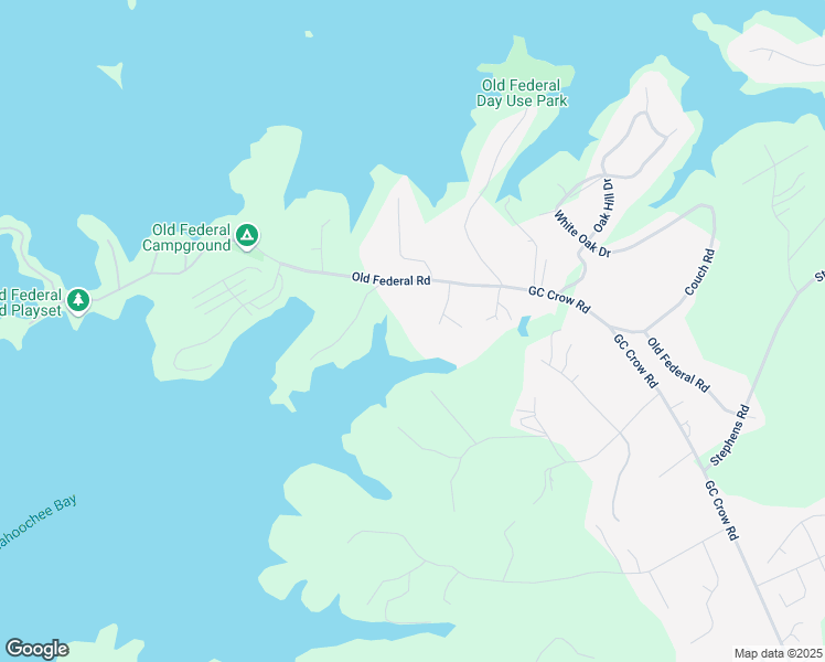map of restaurants, bars, coffee shops, grocery stores, and more near 6119 Old Federal Road in Flowery Branch