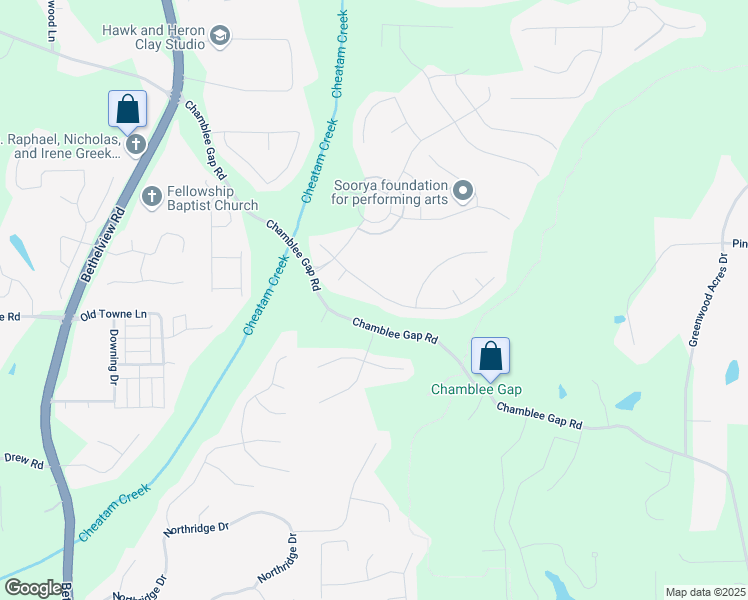 map of restaurants, bars, coffee shops, grocery stores, and more near 2470 Crimson Downs Drive in Cumming