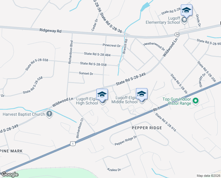map of restaurants, bars, coffee shops, grocery stores, and more near 163 Wildwood Lane in Lugoff