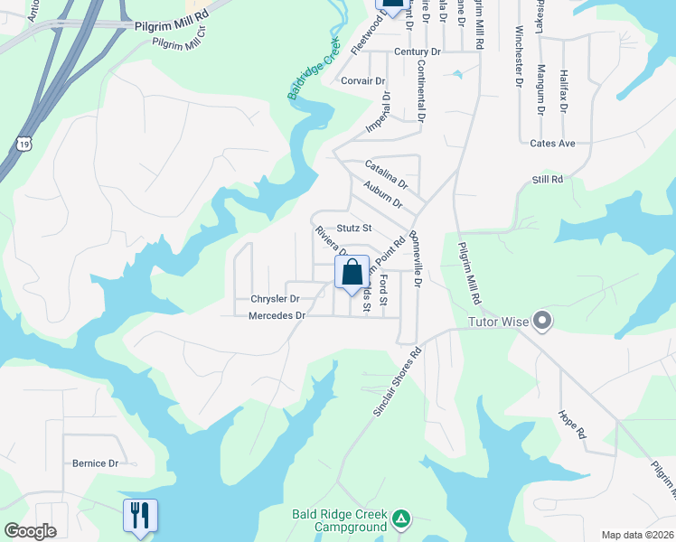 map of restaurants, bars, coffee shops, grocery stores, and more near 4080 Hawk Street in Cumming