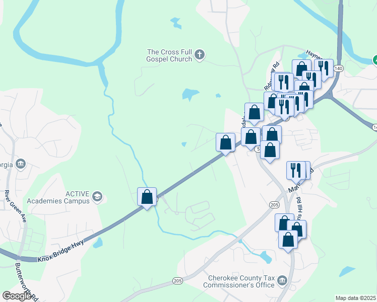 map of restaurants, bars, coffee shops, grocery stores, and more near 248 Quincy Place in Canton