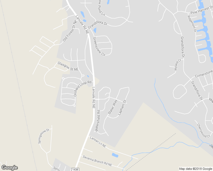 map of restaurants, bars, coffee shops, grocery stores, and more near 125 Woodford Road Northeast in Leland