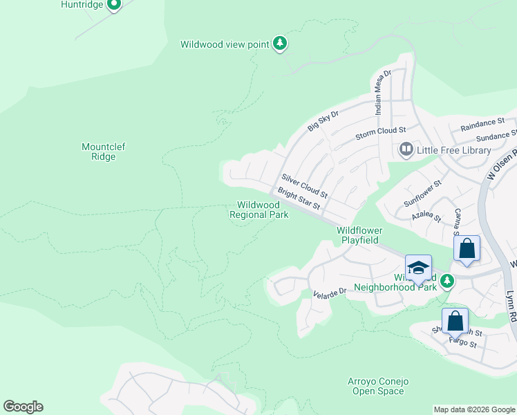 map of restaurants, bars, coffee shops, grocery stores, and more near 928 West Avenida De Los Arboles in Thousand Oaks