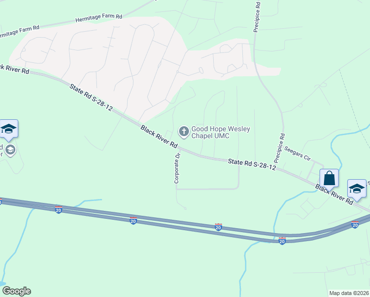 map of restaurants, bars, coffee shops, grocery stores, and more near 430A Black River Road in Camden