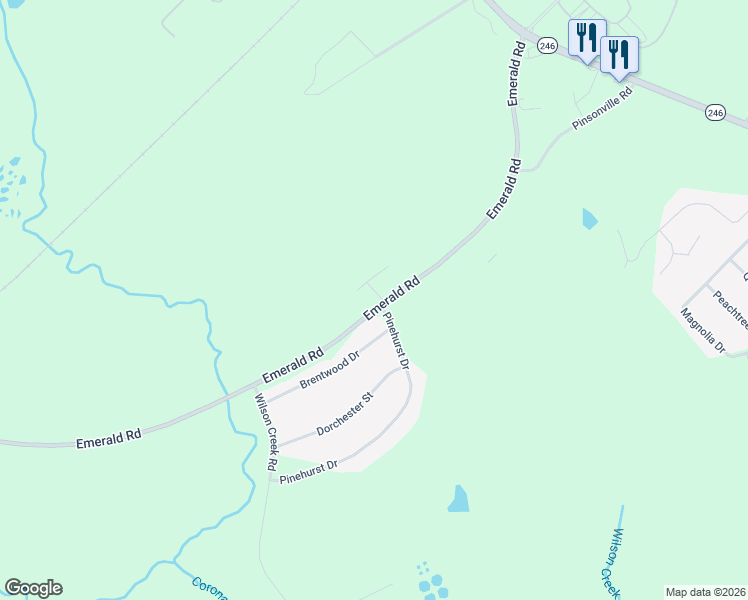 map of restaurants, bars, coffee shops, grocery stores, and more near 102 Pinehurst Drive in Greenwood