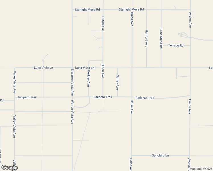 map of restaurants, bars, coffee shops, grocery stores, and more near 1823 Hilton Avenue in Yucca Valley