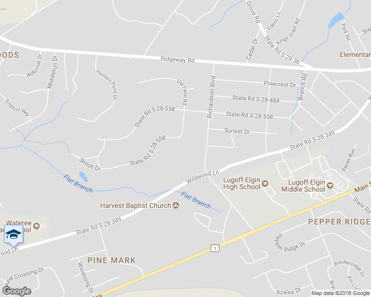 map of restaurants, bars, coffee shops, grocery stores, and more near 119 Shiloh Drive in Lugoff