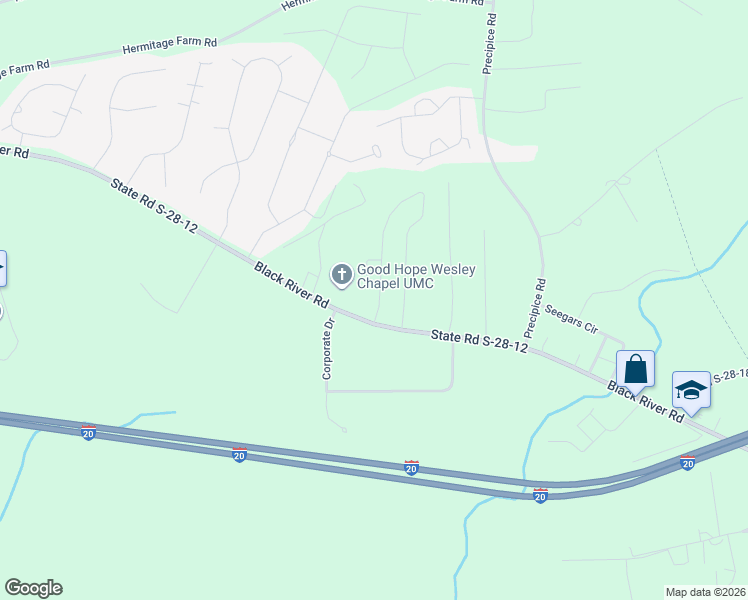 map of restaurants, bars, coffee shops, grocery stores, and more near 430A Black River Road in Camden